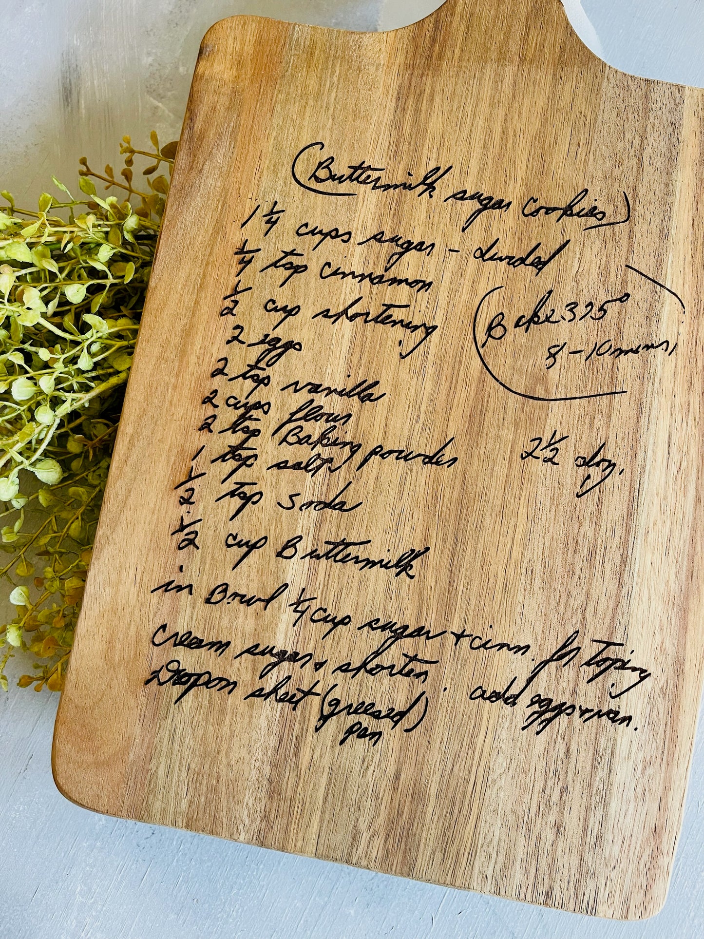 Custom Engraved Recipe Board