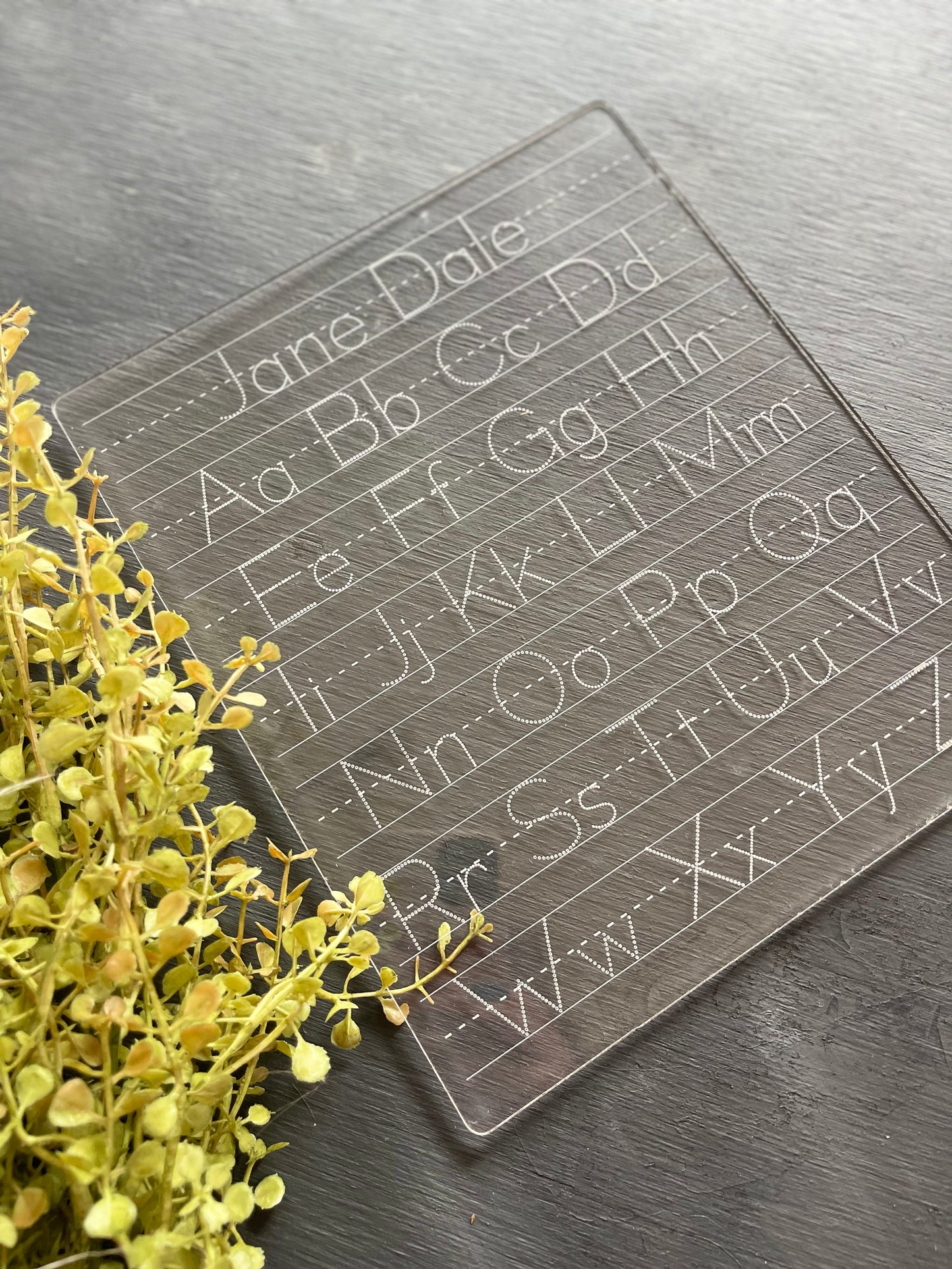 Set of Personalized Dry Erase Letter and Number Tracing Boards
