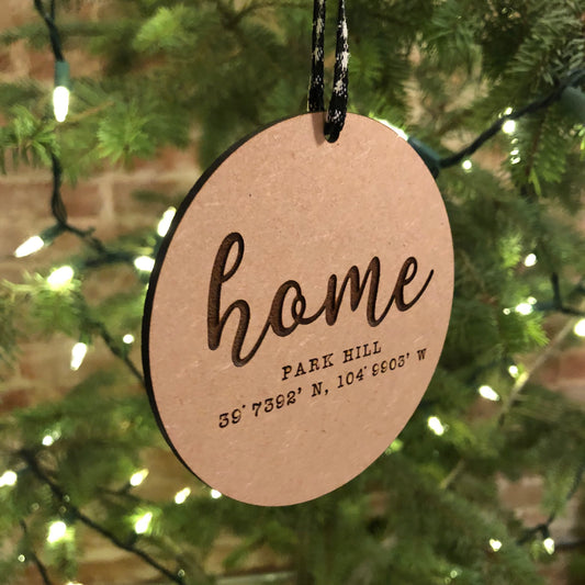 Home Lat & Long Ornament