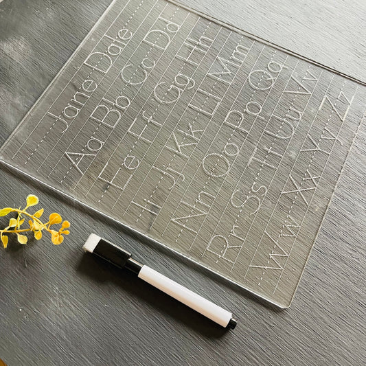 Set of Personalized Dry Erase Letter and Number Tracing Boards